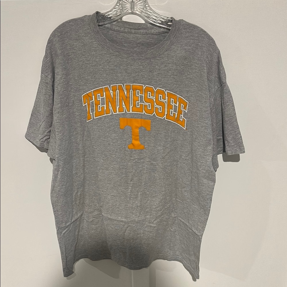 Gray Tennessee T-Shirt with Orange Logo